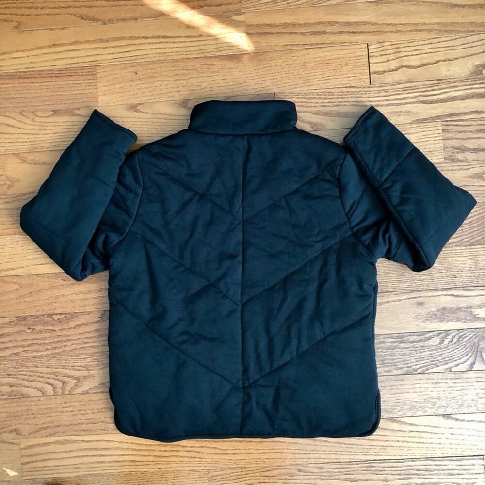 Three Dots Quilted Long Sleeves Zipper Pockets Black Jacket Women's Size M NWT - Picture 9 of 10